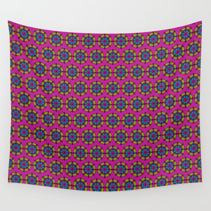 Raspberry Blooms Waking Up Wall Tapestry
