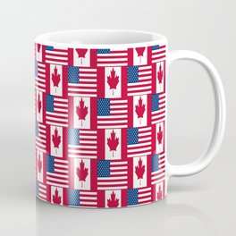Mix of flag : Usa and Canada Coffee Mug