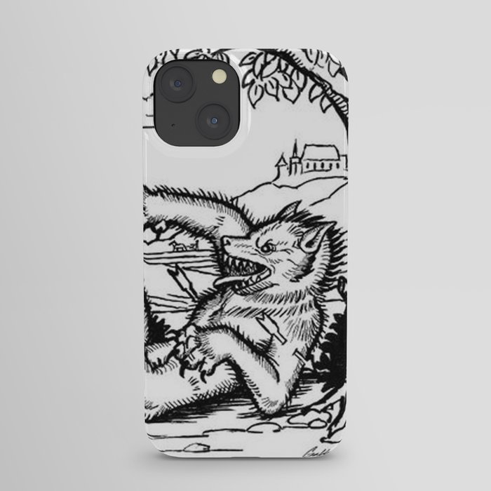 Werewolf Hunting medieval style iPhone Case