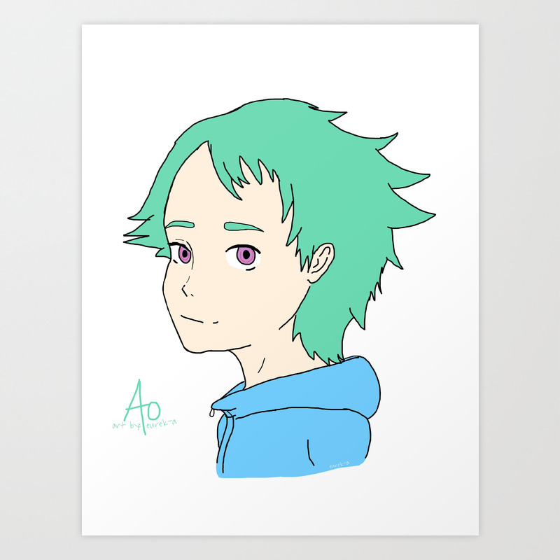 Get Wallpaper Ao Fukai Eureka Seven Art Print By Eurekaa Society6 Desktop Wallpaper