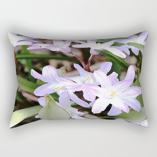 Delicate Beauty - Glory In The Snow - Pink Rectangular Pillow