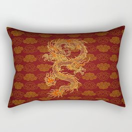 Traditional Chinese Red Dragon                                         Rectangular Pillow