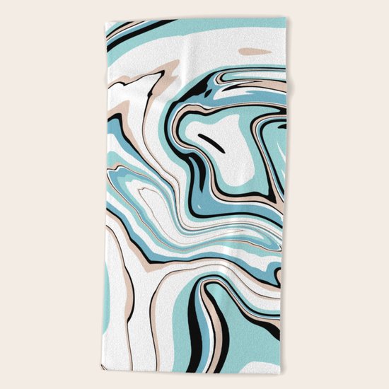 Blue Marble Beach Towel
