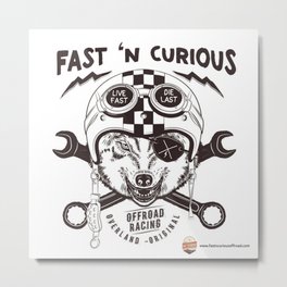 Fast 'n Curious Racing Fox Metal Print