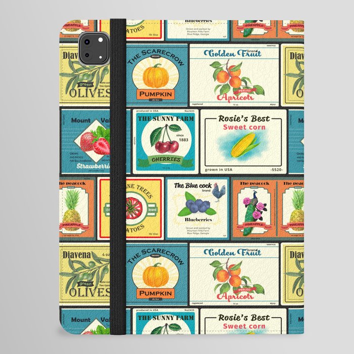 Vintage canned goods-Fruit labels iPad Folio Case