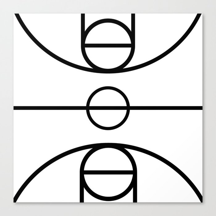 Basketball Court Canvas Print By Jouskacreate Society6