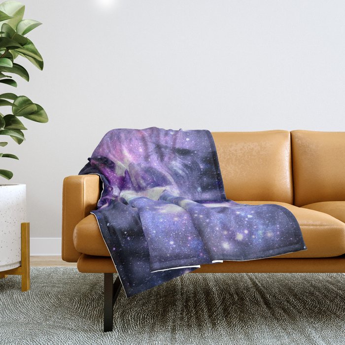 Celestial Guardian angel Throw Blanket