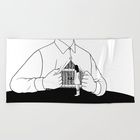 Sorry I'm Closed Beach Towel