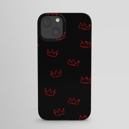 Crowns - Red on Black iPhone Case