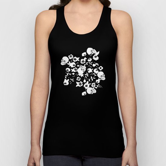 Skull Flowers Unisex Tank Top