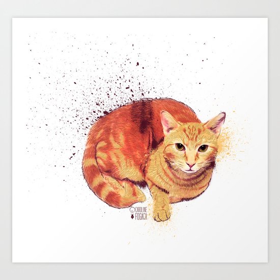 Ginger Cat Art Print