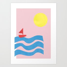 at sea Art Print