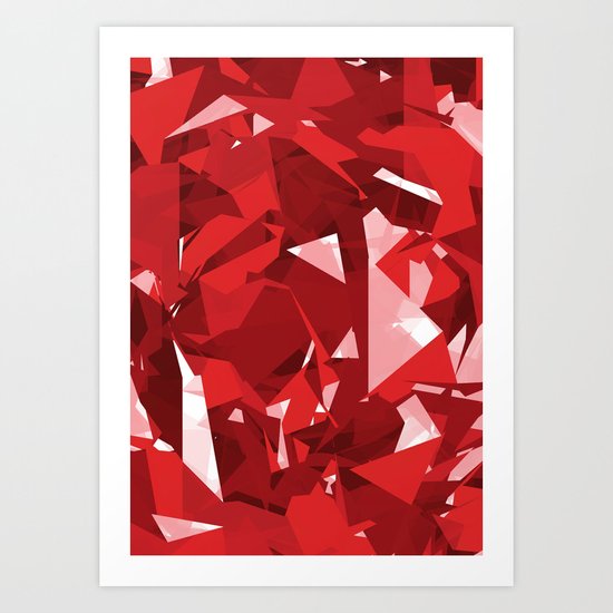 Abstract Red Art Print