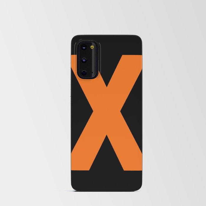 Letter X (Orange & Black) Android Card Case