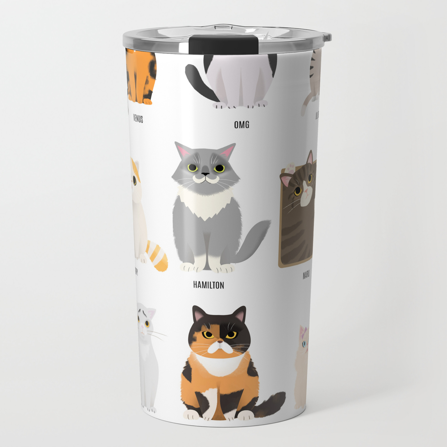 The Most Famous Cats Of The Internet Travel Mug By Nuronuro Society6