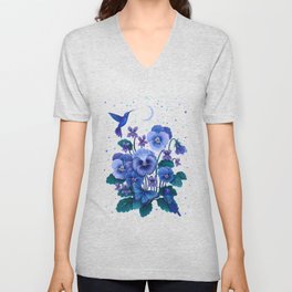 Violet - February Flower  V Neck T Shirt