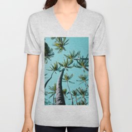 Kamaole Coconut Palms Hawaii V Neck T Shirt