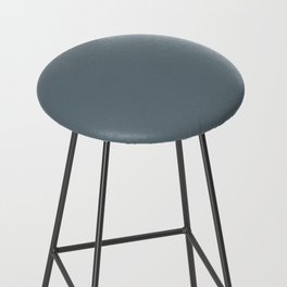 Mid-tone Artic Blue Gray Solid Color PPG Night Rendezvous PPG1037-5 - All One Single Shade Colour Bar Stool