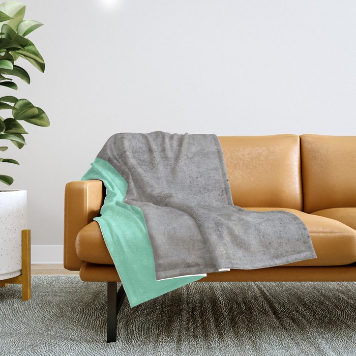 Sea on Concrete Throw Blanket