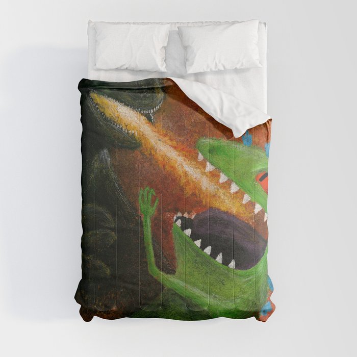 Godzilla vs Reptar Comforter