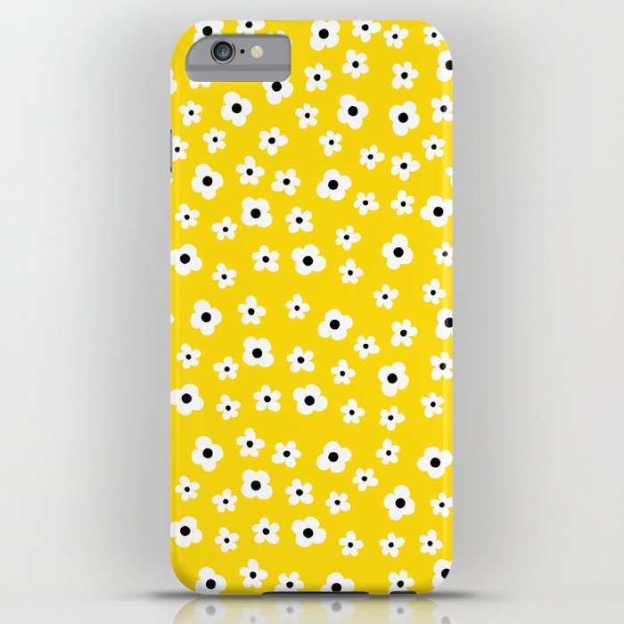 white yellow spring flower pattern iphone case