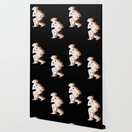 Space Cowboy - Black, white & camel Wallpaper