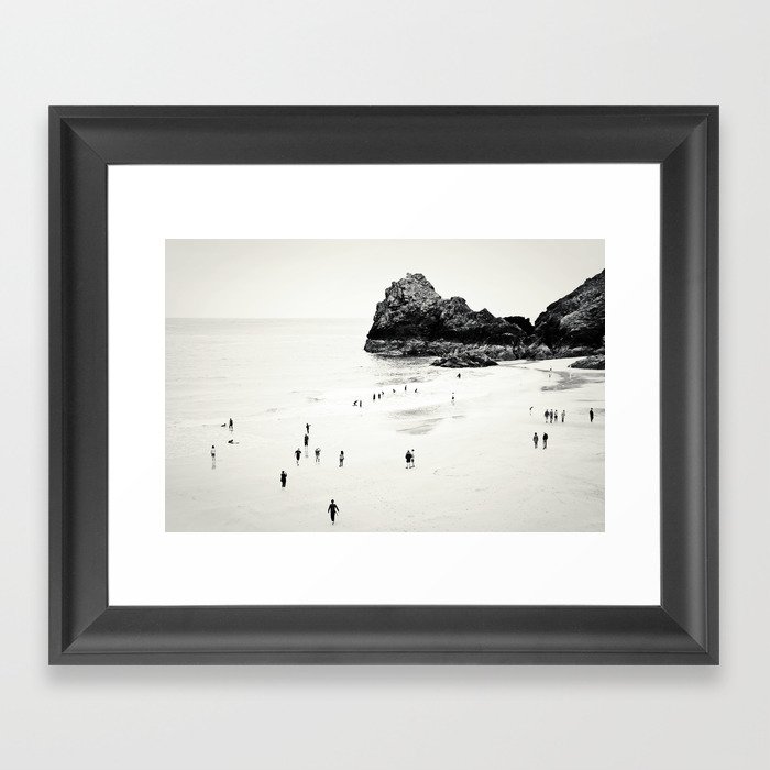 Cornwall beach life Framed Art Print