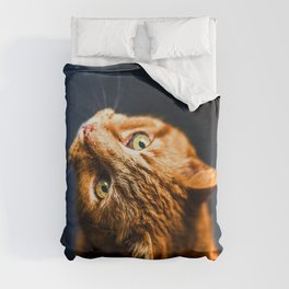 Ginger kitty cat Duvet Cover