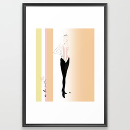 60s Inspired Colorful Fashion Illustration Framed Art Print