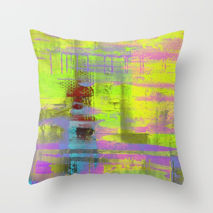 Abstract Thoughts 3 - Textured painting Throw Pillow