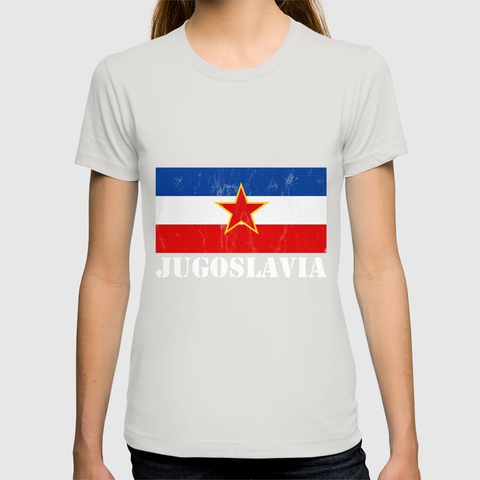 Vintage Eks Jugoslavia Flag Ex Yugoslavia T-shirt by noirty | Society6