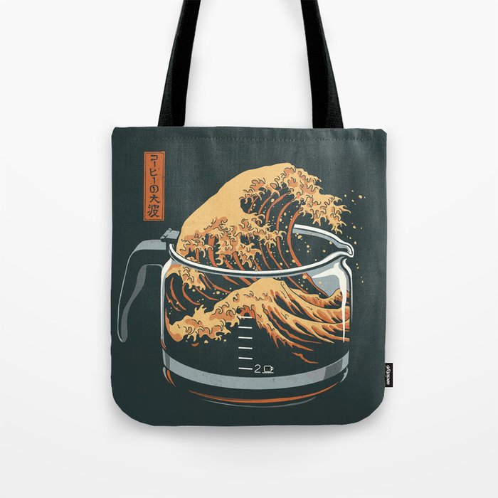 The Great Wave of Coffee Tote Bag