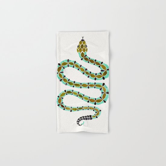 Turquoise Serpent Hand & Bath Towel