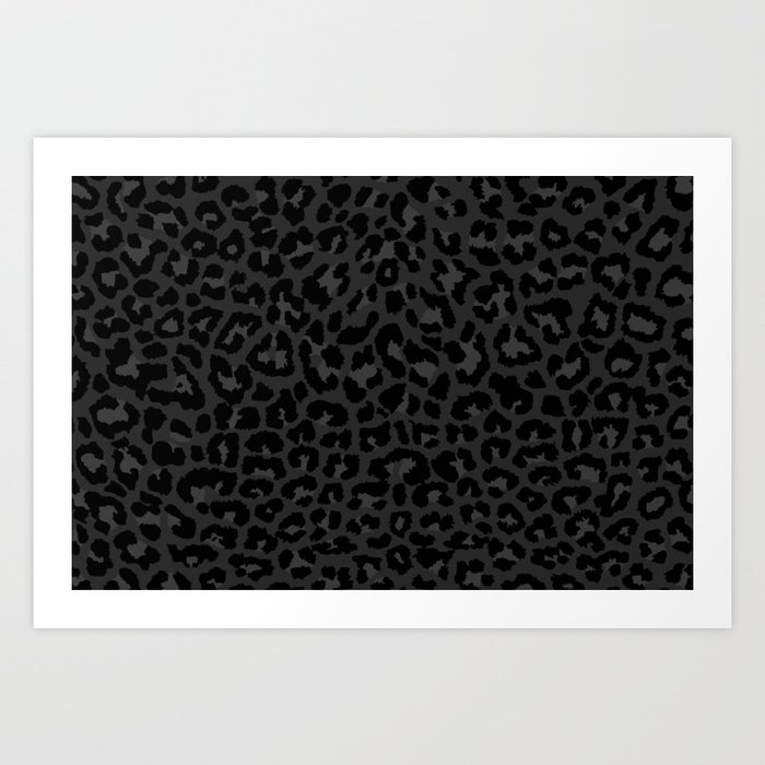 Dark abstract leopard print Art Print