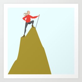 Mountain Woman Illustration Art Print