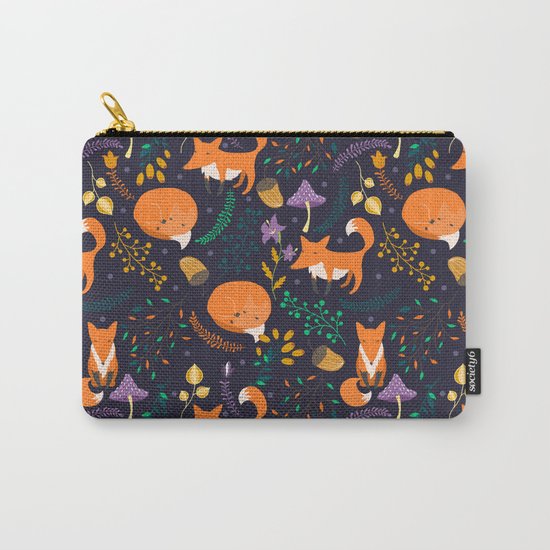 Foxes in magic forest Carry-All Pouch
