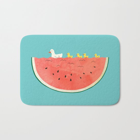 duckies and watermelon Bath Mat