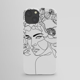 Flower Head Line iPhone Case