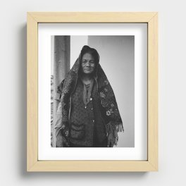 Buddhist Mountain Villager Nepal Recessed Framed Print