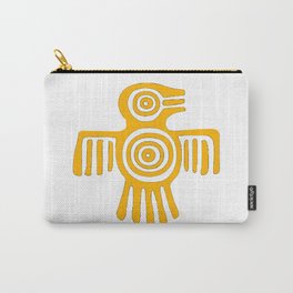 Native American Inspired Bird Hawk Eagle Golden Yellow Carry-All Pouch