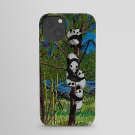 Six Baby Pandas in a Tree iPhone Case