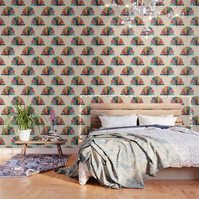 Whimsical Peacok Wallpaper