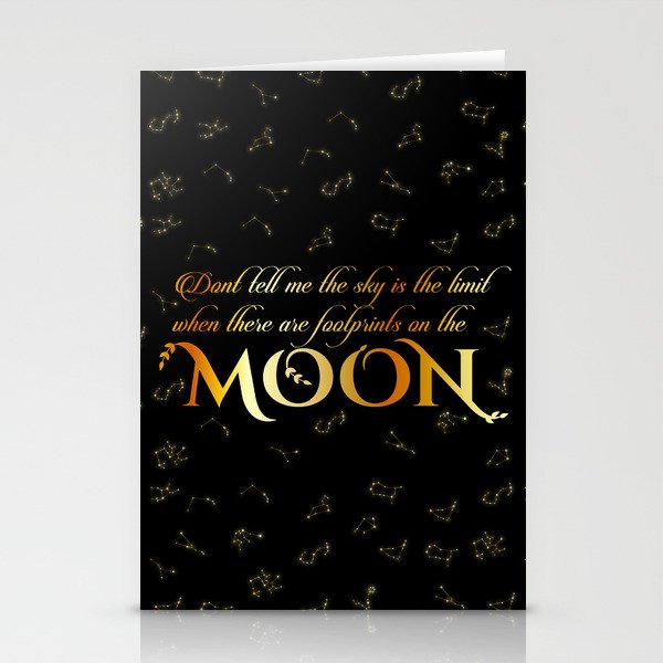 Inspirational moon quotes with constellations Stationery Cards