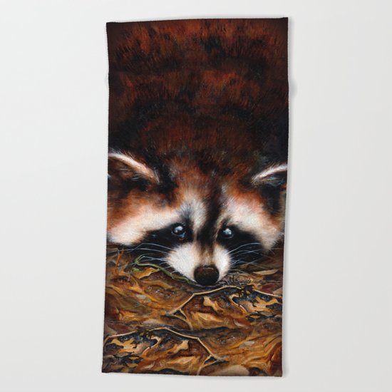 Raccoon Beach Towel