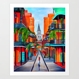 Saturday in New Orleans Art Print