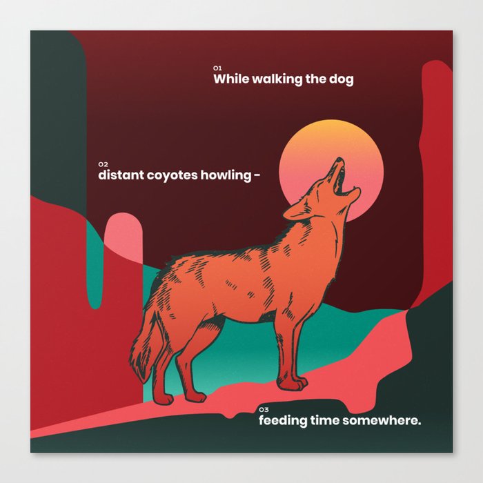 Desert Coyote | Moonlit Serenade Canvas Print