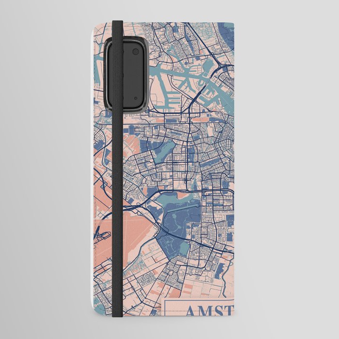 Amsterdam vintage city map Android Wallet Case