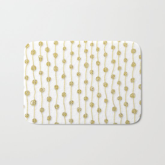 Raining Gold Glitter Confetti - Luxury golden design on #Society6 Bath Mat