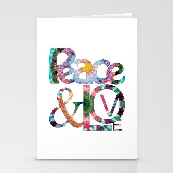 Peace And Love Art - Colorful Peaceful Artwork Stationery Cards