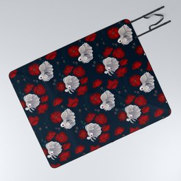 Bettas and Poppies Picnic Blanket